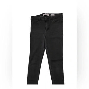Hollister Jeans Womens Mid-Rise Super Skinny‎ Black Wash Stretch